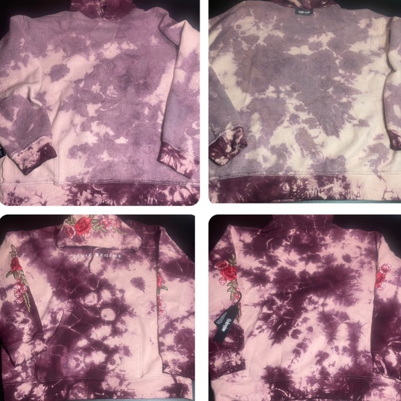 BNWT CIVIL REGIME CRANBERRY MARBLE WASH MEDIUM MENS UNISEX TIE DYE HOODIE - Picture 13 of 16